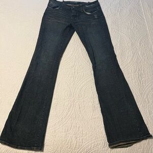 Lux Dark Blue Flare Jeans